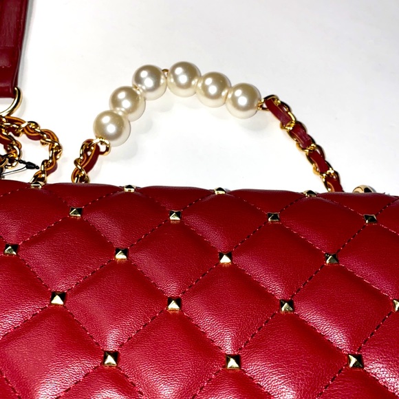 Badgley Mischka studded crossbody in wine NWT - Picture 5 of 13